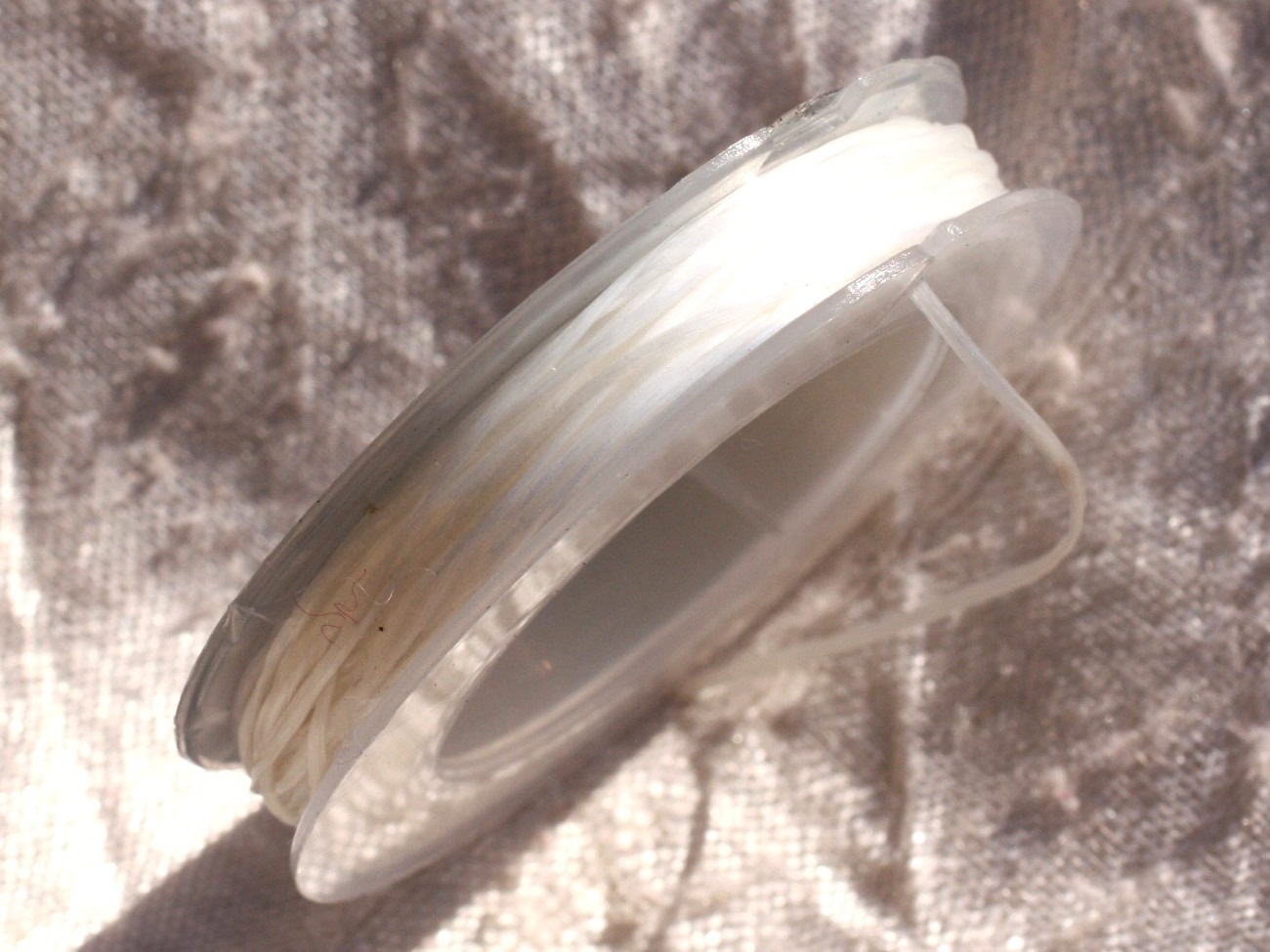 Bobine 10 mètres - Fil Elastique Fibre 0.8-1mm Blanc Transparent - 4558550015013 