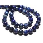 10pc - Perles de Pierre - Lapis Lazuli Boules Facettées 6mm   4558550015068