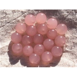 8pc - Cuentas de piedra - Bolas de jade 12 mm Rosa claro 4558550015143