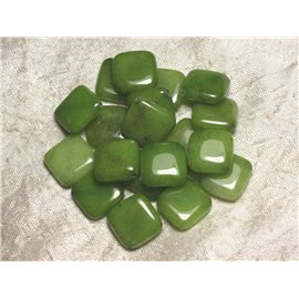 2Stk - Steinperlen - Grüne Jade Losanges 20mm 4558550015167