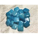 2pc - Perles de Pierre - Jade Bleue Losanges 20mm   4558550015174