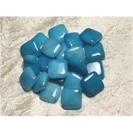 2pc - Stone Beads - Blue Jade Diamonds 20mm 4558550015174
