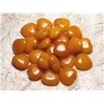 6pc - Perles de Pierre - Jade Jaune Orange Coeurs 15mm   4558550015280 