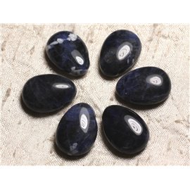 Semi Precious Stone Pendant - Sodalite Drop 25mm 4558550015372
