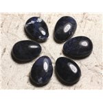 Pendentif Pierre semi précieuse - Sodalite Goutte 25mm Bleu Noir Blanc - 4558550015372