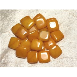 2pc - Stone Beads - Yellow Jade Diamonds 20mm 4558550015396