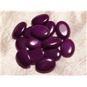 1pc - Perle de Pierre - Jade Violette Ovale 25x18mm   4558550015563