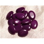 1pc - Perle de Pierre - Jade Violette Ovale 25x18mm   4558550015563
