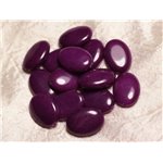 1pc - Perle de Pierre - Jade Violette Ovale 25x18mm   4558550015563