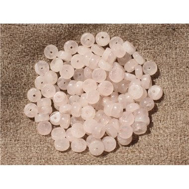 20pc - Perles de Pierre - Quartz Rose Rondelles Heishi 4x2mm - 4558550015679