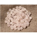 20pc - Perles de Pierre - Quartz Rose Rondelles Heishi 4x2mm - 4558550015679