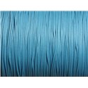 10m - Cordon de Coton Ciré 0.8mm Bleu azur - 4558550015945