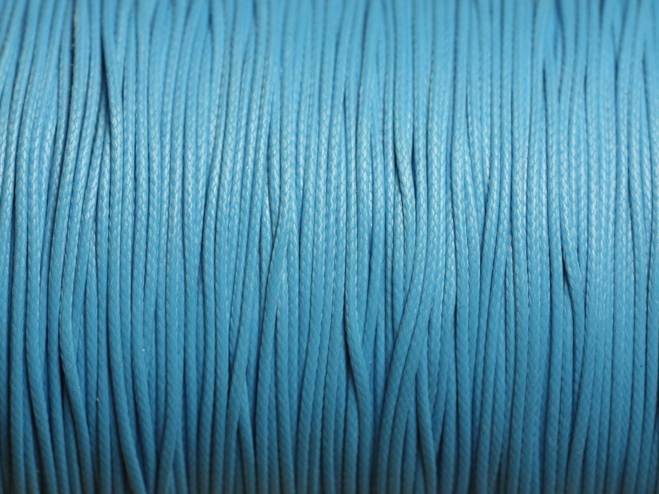 10m - Cordon de Coton Ciré 0.8mm Bleu azur - 4558550015945