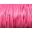 5 Mètres - Cordon de Coton Ciré 1mm Rose Bonbon - 4558550016034 