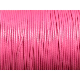 5 Meter - Fadenschnur gewachste Baumwolle 1mm Candy Pink - 4558550016034