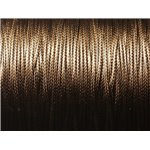 5 Mètres - Fil Corde Cordon Coton Ciré 1mm Marron Brun Café - 4558550016041