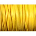 5 mètres - Cordon Coton Ciré 2mm Jaune  - 4558550016065 