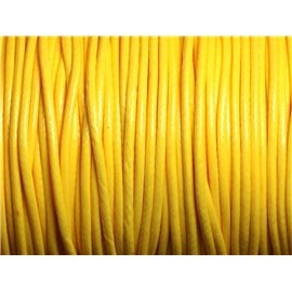 5 meters - Waxed Cotton Cord 2mm Yellow - 4558550016065 