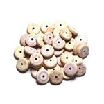 20pc - Perles Turquoise synthèse Rondelles 12 x 2-3mm Blanc   4558550016355 