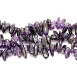 10Stk - Steinperlen - Amethyst Rockeries Chips Batonnets 12-20mm lila weiß lila - 4558550016478