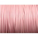 5 Mètres - Cordon de Coton Ciré 1mm Rose clair -  4558550016546 