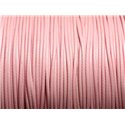 5 Mètres - Cordon de Coton Ciré 1mm Rose clair -  4558550016546 
