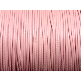 5 metri - Cordino in cotone cerato 1 mm Rosa chiaro - 4558550016546 