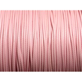 5 metros - Cordón de algodón encerado 1 mm Rosa claro - 4558550016546 