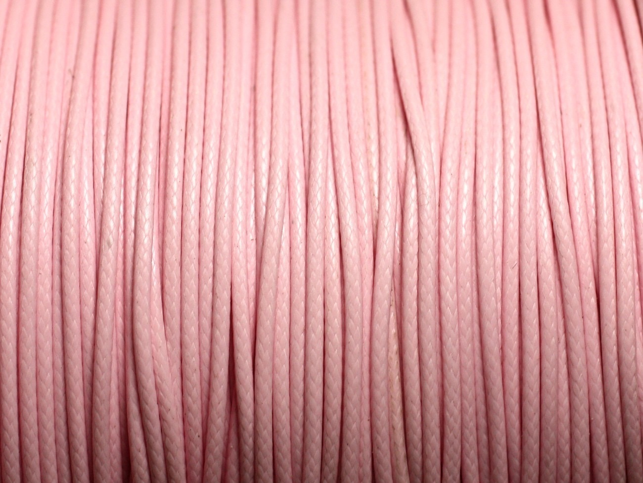 5 Mètres - Cordon de Coton Ciré 1mm Rose clair -  4558550016546 