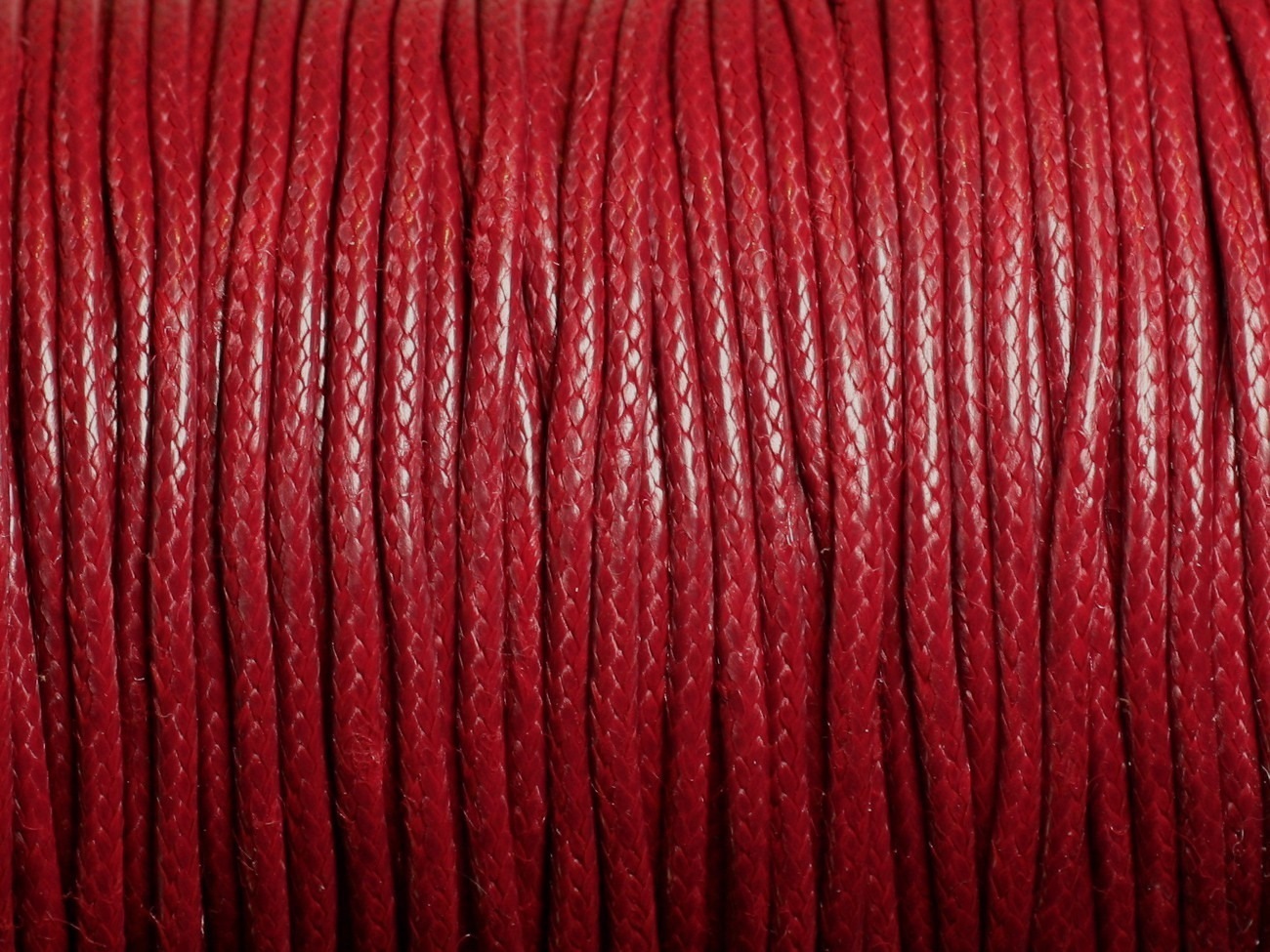 5 mètres - Cordon Coton Ciré 2mm Rouge - Bordeaux   4558550101761 