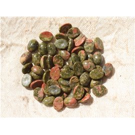 2Stk - Stein Cabochon - Unakite Oval 8x6mm - 4558550016713 