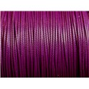 5 Mètres - Cordon de Coton Ciré 1mm Violet Magenta -  4558550016737 