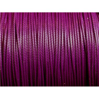 5 Mètres - Cordon de Coton Ciré 1mm Violet Magenta -  4558550016737 