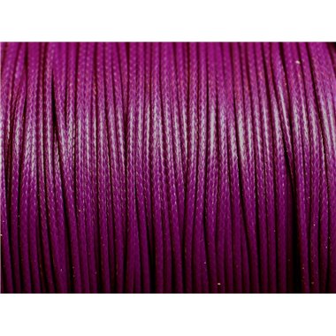 5 Mètres - Fil Corde Cordon Coton Ciré 1mm Violet Magenta - 4558550016737