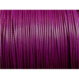 5 Meter - Fadenschnur Kordel gewachste Baumwolle 1mm Lila Magenta - 4558550016737