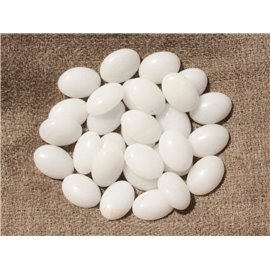 Stone Cabochon - White Jade Oval 14x10mm - 1pc 4558550016874