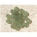10pc - Perles de Pierre - Jade Boules Facettées 10mm Vert clair  4558550017345 
