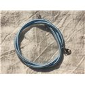 1pc - Collier Tour de cou Soie 3mm Bleu Ciel 46cm   4558550017161 