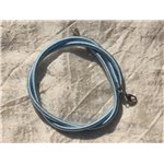 1pc - Collier Tour de cou 46cm Tissu Satin Soie Rond 3mm Bleu Ciel Lavande Pastel - 4558550017161