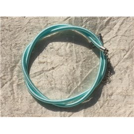 1st - Turkooisblauw 3 mm zijden choker ketting 46 cm 4558550017284 