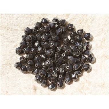 40pc - Perles de Pierre - Hématite Rondelles Facettées 6x4mm   4558550017314