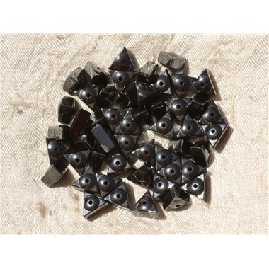 20pc - Perles de Pierre - Hématite Triangles 8x7mm   4558550017390