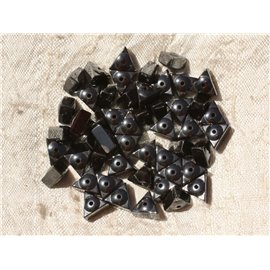 20pc - Cuentas de piedra - Triángulos de hematita 8x7mm 4558550017390