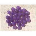 10pc - Perles de Pierre - Jade Violet Boules 8mm   4558550017840