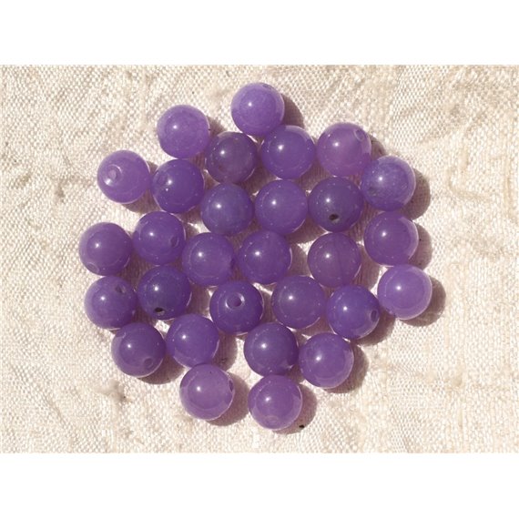 10pc - Perles de Pierre - Jade Violet Boules 8mm   4558550017840