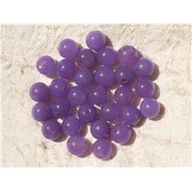10pc - Stone Beads - Jade Violet Balls 8mm 4558550017840