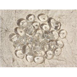 10pc - Stone Beads - Quartz Crystal Chips Palets Rondelles 8-14mm 4558550017918