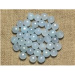 10pc - Perles de Pierre - Jade Boules Facettée 8mm Bleu clair  4558550019073 