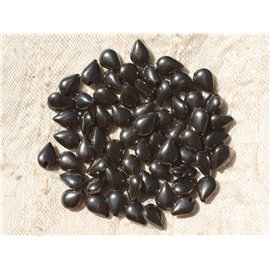 10pc - Stone Beads - Hematite Drops 7x5mm 4558550017949
