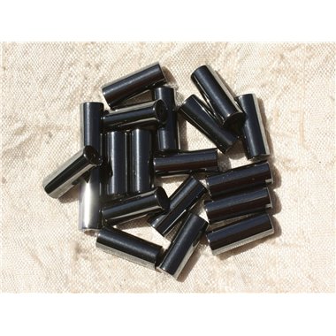 10pc - Perles de Pierre - Hématite Colonnes Tubes 16x6mm   4558550017994 